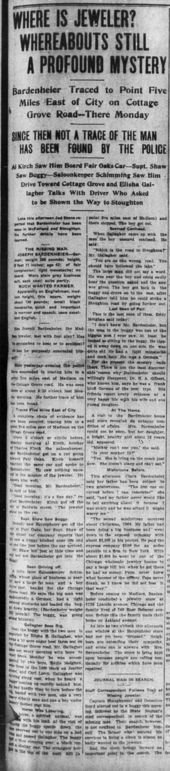 Clipping from Wisconsin State Journal